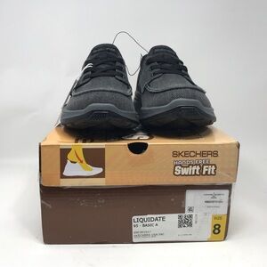 Skechers Lace Up Moc Toe Sneaker, Men's Size 8 - Black